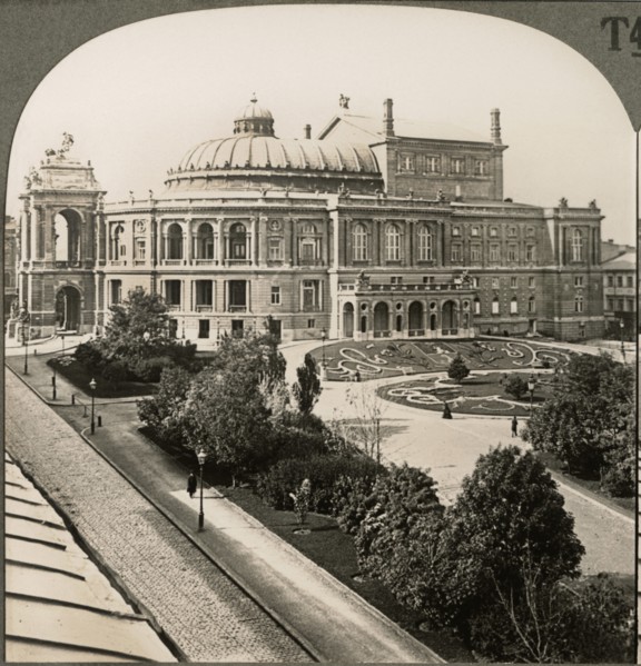 The Handsome Opera House of Odessa, the Ukraine, Single Image of Stereo Card, Keystone View Company