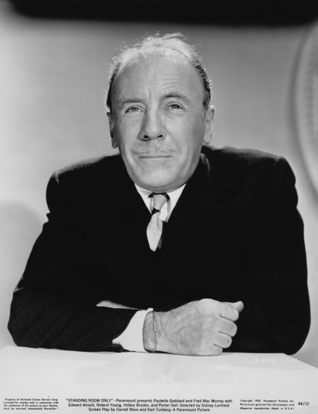 Roland Young, Publicity Portrait for the Film, "Standing Room Only", Paramount Pictures, 1944