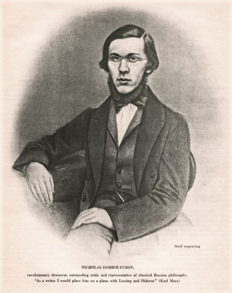 Nikolay Dobrolyubov (1836-61), Russian Literary Critic, Journalist and Poet, Seated Portrait, Steel Engraving