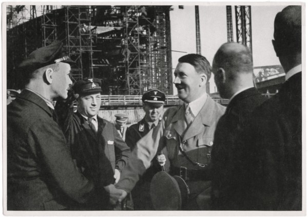 Adolf Hitler visiting the Blohm and Voss Shipyard, Hamburg, Germany, 1934
