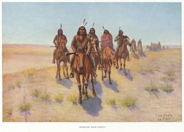 Apache War Party, Lithograph, Charles Craig, 1903