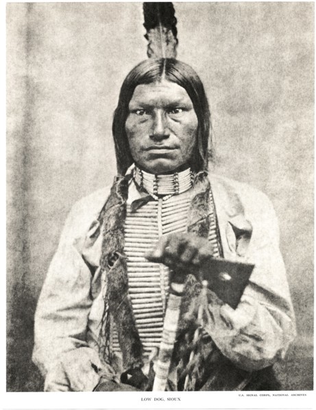 Low Dog (1846-94), Oglala Sioux Chief, Half-Length Portrait, early 1880's