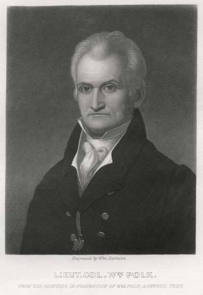 Lieutenant Colonel William Polk (1758-1834), Banker, Educational Administrator, Political Leader, and Renowned Continental officer in the War for American Independence, Illustration from the Original ...