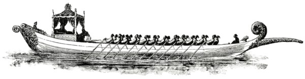 Barge of the Sultan of Turkey, 1890's, Illustration, Classical Portfolio of Primitive Carriers, by Marshall M. Kirman, World Railway Publ. Co., Illustration, 1895