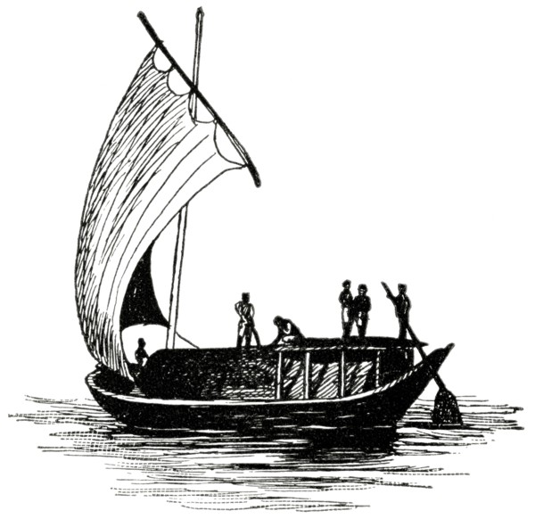 Phoenician Vessel, Turkey, Illustration, Classical Portfolio of Primitive Carriers, by Marshall M. Kirman, World Railway Publ. Co., Illustration, 1895