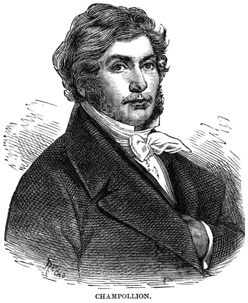 Jean-François Champollion (1790-1832), French Scholar and Philologist, known Primarily as a Decipherer of Egyptian hieroglyphs, Illustration, Cyclopaedia of Universal History, Volume 1, The Ancient Wo...