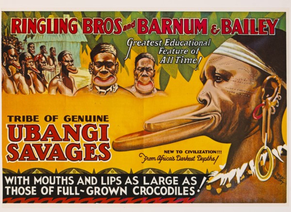 Ringling Bros and Barnum & Bailey, Tribe of Genuine Urbangi Savages, Circus Poster, Lithograph, 1931
