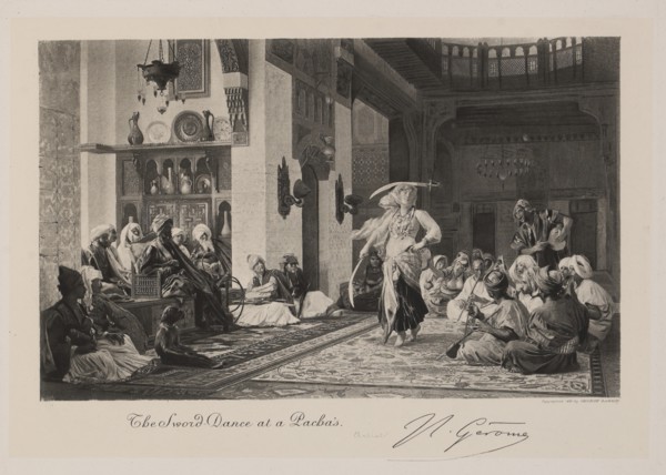 The Sword Dance at a Pacha's, Artist J.L. Gerome, Published by George Barrie, Philadelphia, Pennsylvania, USA, 1881