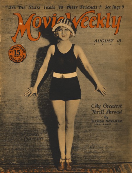 Actress Nita Cavalier, Movie Weekly Magazine Cover, August 15, 1925