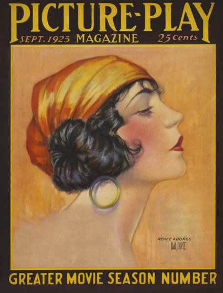 Actress Renee Adoree, Picture-Play Magazine Cover by Hal Phyfe, September 1925