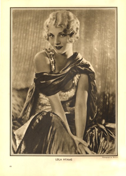 Actress Leila Hyams, Publicity Portrait inside The New Movie Magazine, May 1930
