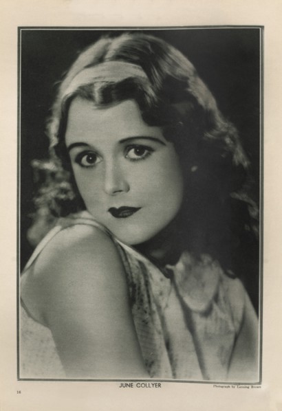 Actress June Collier, Publicity Portrait inside The New Movie Magazine, May 1930