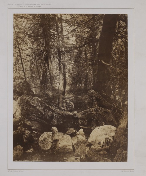 The Trail in West Gallatin Canon, William Henry Jackson, 1871