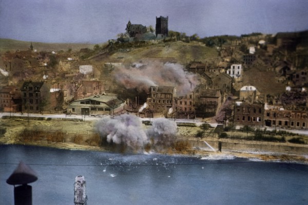 Artillery Shelling Bingen, Germany, Rhineland Campaign, 1945