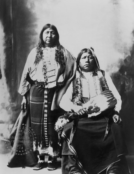 Grant Richards and his Wife, Tonkawa Indians, Full-Length Portrait, National Photo Company, 1898