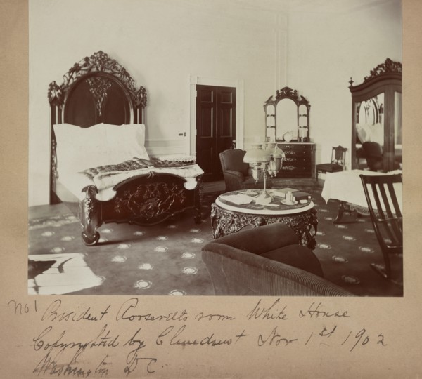 U.S. President Theodore Roosevelt's Bedroom, White House, Washington DC, USA, Barnett McFee Clinedinst, 1902