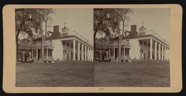 Home of George Washington, Mount Vernon, Virginia, USA, Stereo Card, 1900