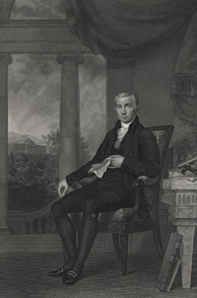 James Monroe, L.L.D., President of the United States, Painting by Charles Bird King,  Engraved by Goodman & Piggot, 1817