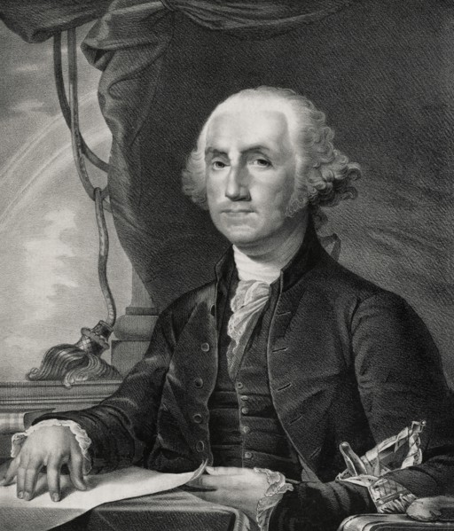 George Washington (1732-99), First President of the United States, Half-Length Seated Portrait, Lithographer and Published by Endicott and Swett, 1830's