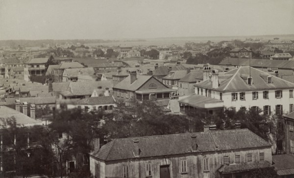 Cityscape during American Civil War, Charleston, South Carolina, USA, 1860's