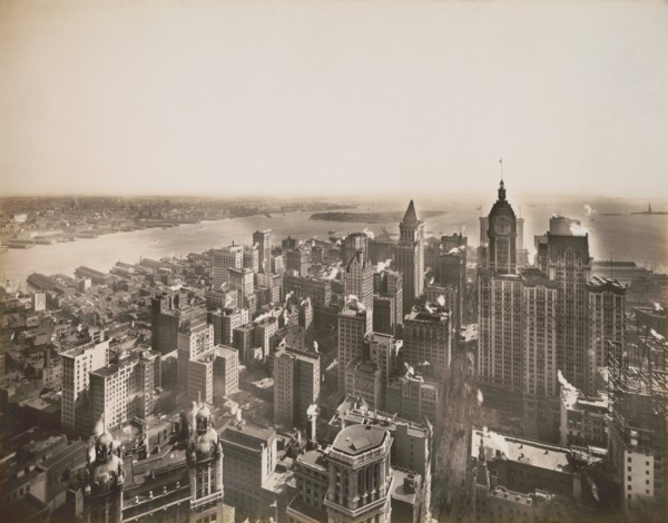 Cityscape View from Woolworth Building Looking South, New York City, New York, USA, 1913
