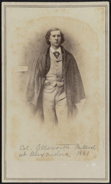 Colonel Elmer Ephraim Ellsworth (1837-61), Colonel in U.S. Army, Commissioned into 11th Infantry New York, Killed in 1861 while Stationed with his Regiment at Marshall House Hotel, Alexandria, Virgini...