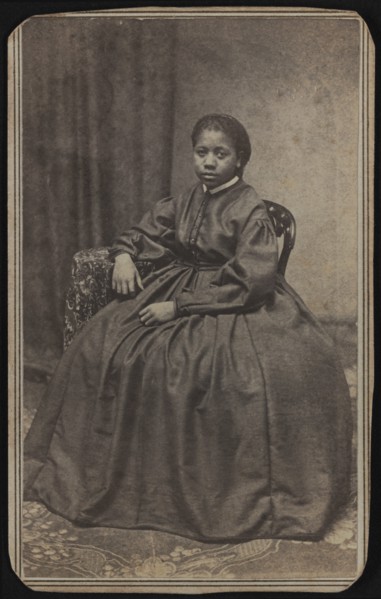 Susan Bruce (1850-66), Student and Protégé of Emily Howland, Full-Length Standing Portrait by Sylvanus .J. Fowler, Auburn, New York, USA, 1860's