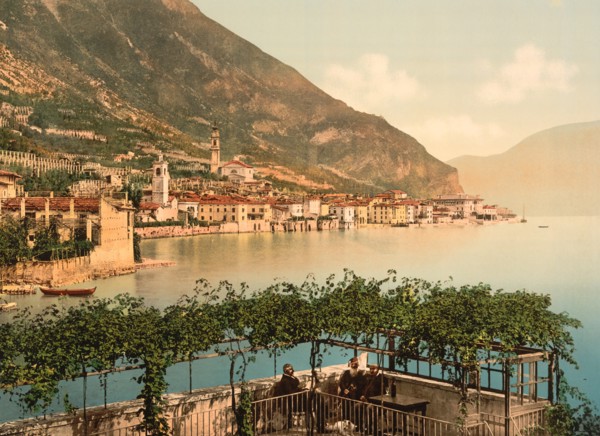 General View, Gargnano, Lake Garda, Italy, Photochrome Print, Detroit Publishing Company, 1900