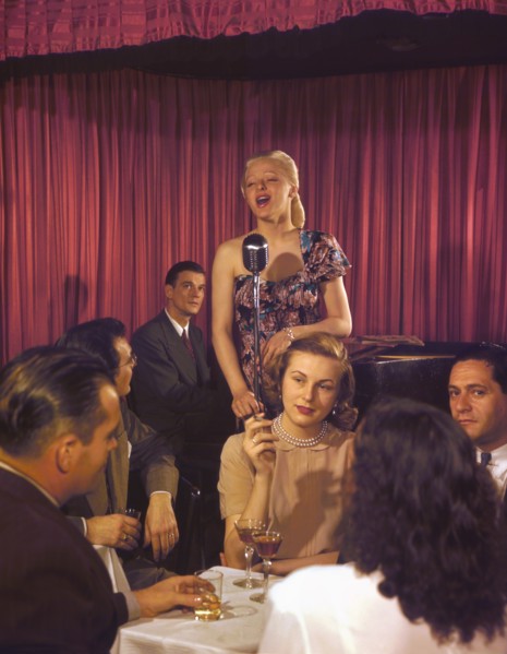 Unidentified Jazz Singer, West 52nd Street, New York City, New York, USA, William P. Gottlieb Collection, 1948
