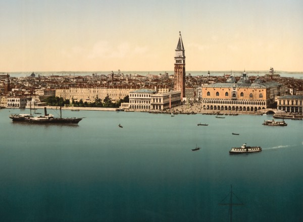 Doge's Palace, Venice, Italy, Photochrome Print, Detroit Publishing Company, 1900