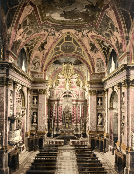 Scalzi, Interior, Venice, Italy, Photochrome Print, Detroit Publishing Company, 1900