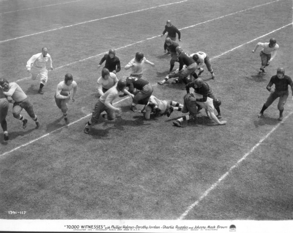 Football Game, on-set of the Film, "70,000 Witnesses", Paramount Pictures, 1932