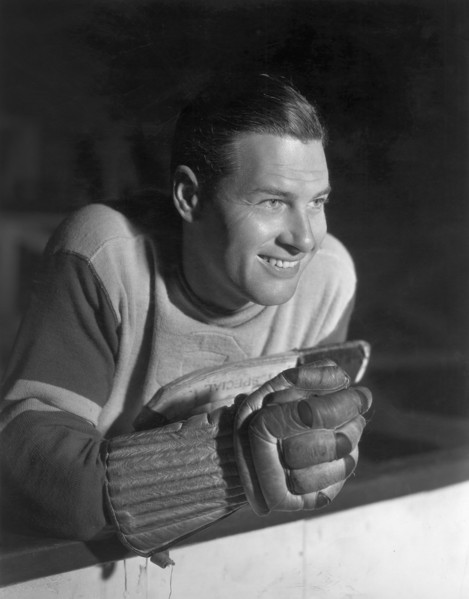 Actor Richard Arlen, Publicity Portrait in Hockey Uniform, Paramount Pictures, 1933