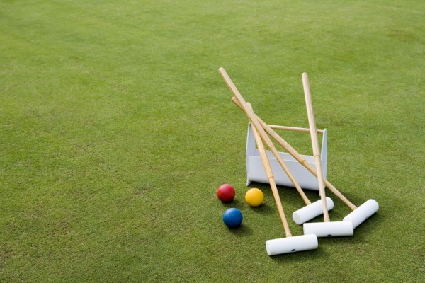 Croquet Set on Lawn