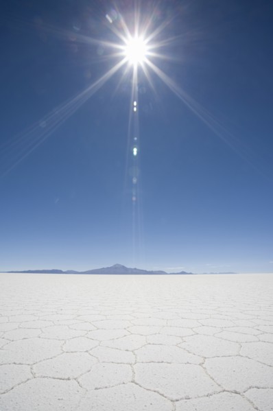 Bright Sunlight Above Salt Flats