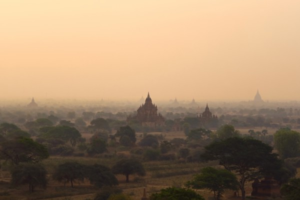 Ancient Temples at Sunset, Bagan, Myanmar