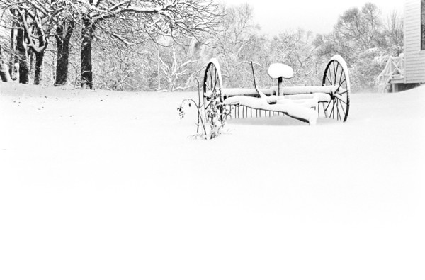 Snow-Covered Haywagon