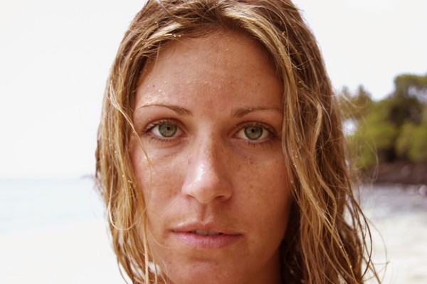 Blue Eyed Blonde Woman Portrait