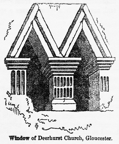 Window of Deerhurst Church, Gloucester, Illustration from John Cassell's Illustrated History of England, Vol. I from the earliest period to the reign of Edward the Fourth, Cassell, Petter and Galpin, ...