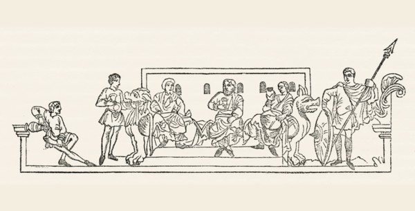 Anglo-Saxon Calendar, April, pre-Norman Conquest of 1066, Illustration from John Cassell's Illustrated History of England, Vol. I from the earliest period to the reign of Edward the Fourth, Cassell, P...