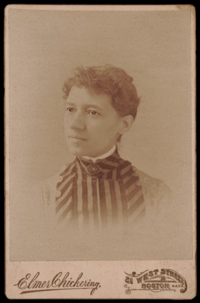 Maria "Molly" Louise Baldwin (1856-1922), Educator and Civic Leader, by Elmer Chickering, Boston, Mass., 1885
