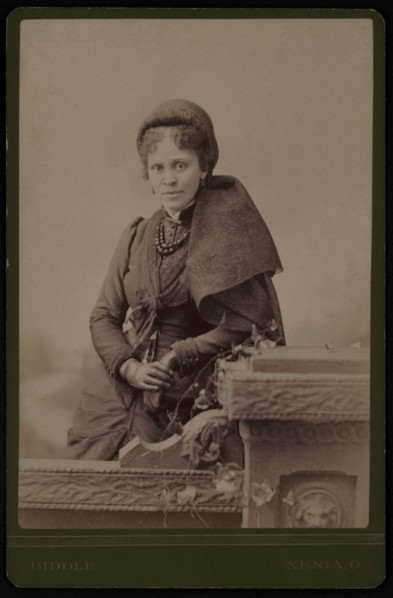 Hallie Quinn Brown (1849-1949), African American Educator, Writer and Activist, Three-Quarter Length Portrait, Cabinet Card, Fred S. Biddle, 1880's