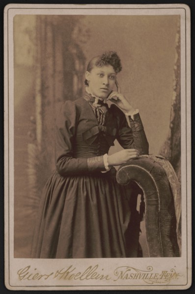 Lillian Parker Thomas, African American Journalist, Cabinet Card, Giers & Koellein, Nashville, Tenn., William Henry Richards Collection, 1890