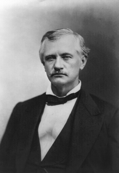 John Tyler Morgan (1824-1907), General in Confederate States Army during the American Civil War and Senator from Alabama who was a Proponent of Jim Crow Laws, and Racial Segregation, Half-Length Portr...