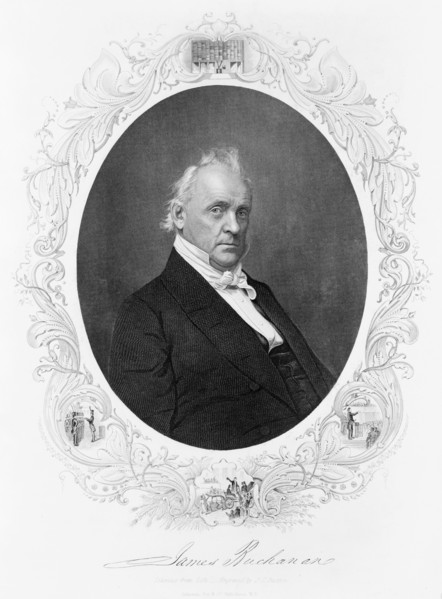 James Buchanan, Likeness from Life, Engraved by J.C. Buttre, Published by Johnson, Fry & Co., 1857