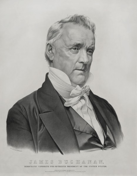James Buchanan, Democratic Candidate for Fifteenth President of the United States, Lithograph & Published by Nathaniel Currier, 1856