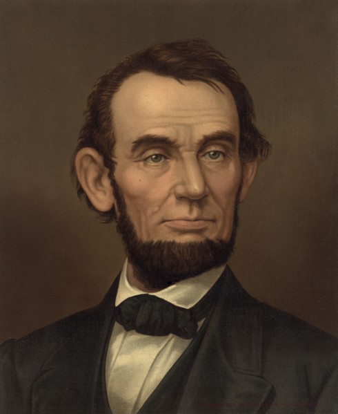 Head and Shoulders Portrait of Abraham Lincoln, Lithograph by Strobridge & Co., Cincinnati, 1877