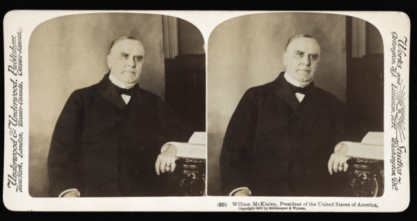 William McKinley, President of the United States, Stereo Card, Underwood & Underwood, 1900
