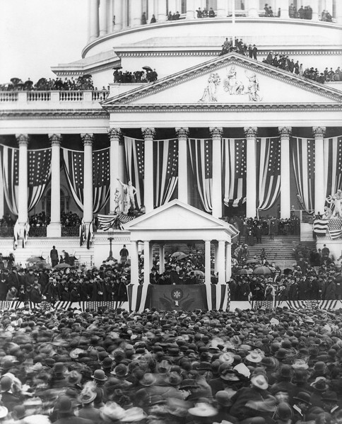 President McKinley Making his Second Inaugural Address, U. S. Capitol, Washington DC, USA, March 4, 1901