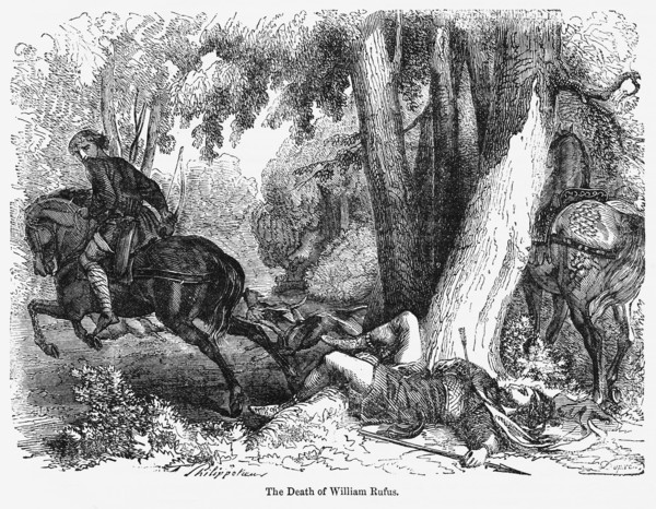 The Death of William Rufus, Illustration from John Cassell's Illustrated History of England, Vol. I from the earliest period to the reign of Edward the Fourth, Cassell, Petter and Galpin, 1857
